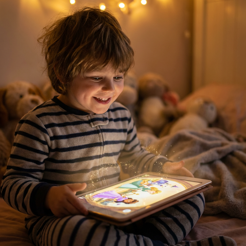 Child experiencing the magic of storytelling